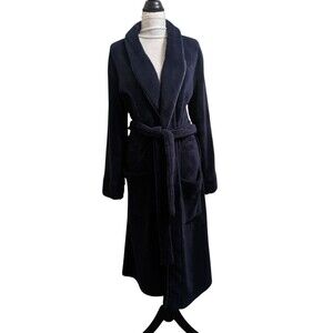 Merona Long Plush Bath Robe Blue Men Women Size S/M